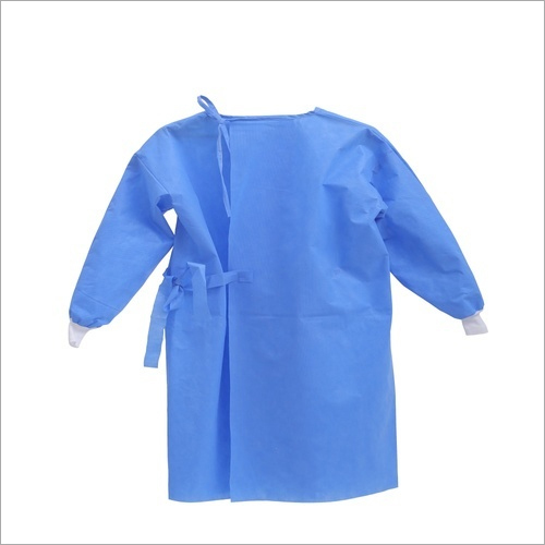 Blue Disposable Non Woven Full Sleeve Surgical Gown