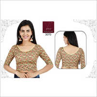 Ladies Elbow Sleeves Saree Blouse