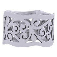 Gorgeous Jali Cut Out Plain 925 Sterling Solid Silver Handmade Ring