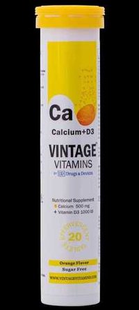 VINTAGE VITAMIN CALCIUM (Calcium 500mg + D3 1000iu)