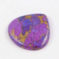 13mm Purple Copper Turquoise Heart Cabochon Loose Gemstones
