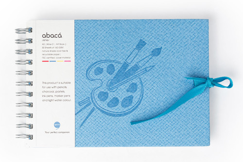 Comma Abaca A5 Wire-O-Bound Sketchbook (Sky Blue)