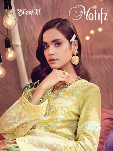 Multi Color Noor Motifz Cotton With Embroidery Pakistani Suit Catalog