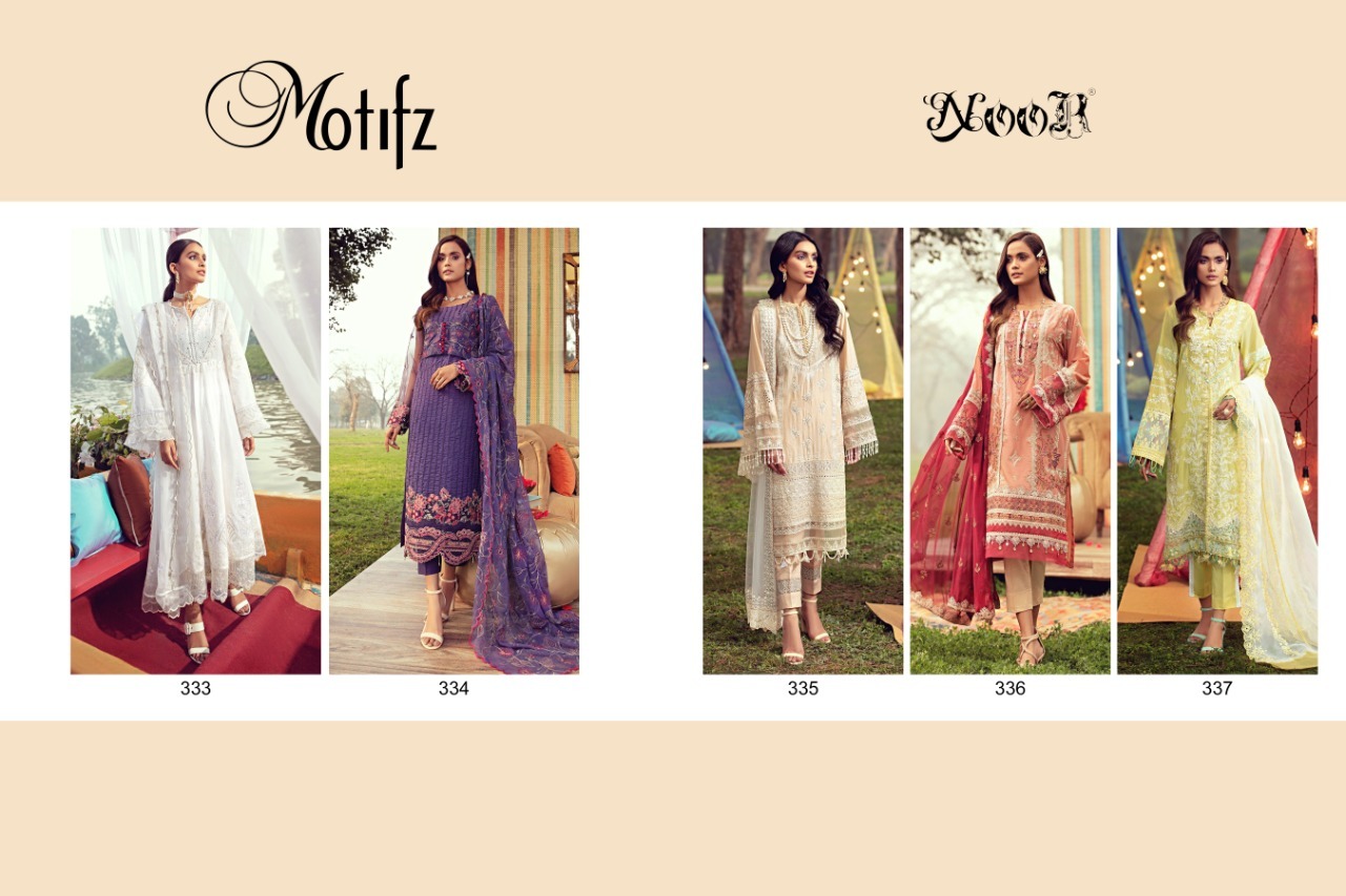 Noor Motifz Cotton With Embroidery Pakistani Suit Catalog