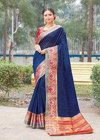 Sangam Prints Bansuri Vol 2 Handloom Silk Printed Saree Catalog