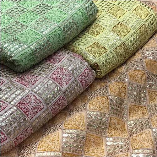 Viscose Georgette Regular Penna Fabric - Viscose Georgette Material, Customizable Length, Available in Various Colors, Embroidered Texture for Garment Industries