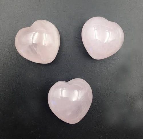 6mm Rose Quartz Heart Cabochon Loose Gemstones