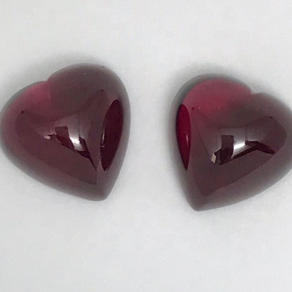 4mm Rhodolite Garnet Heart Cabochon Loose Gemstones