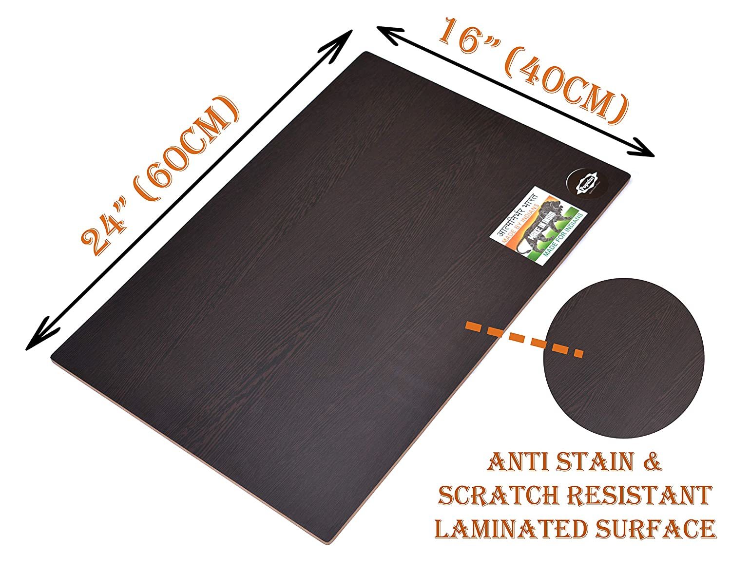 Lap Board - 16x 24 Inch - 8mm Thick Dark Wenge