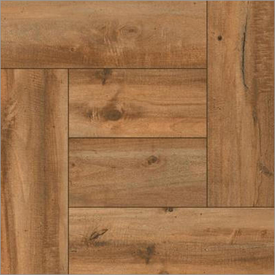 Wood Finish Porcelain Floor Tiles - 600x600 mm, Square Shape | Stain Resistant, Scratch Resistant, Water Resistant, Perfect for Active Households