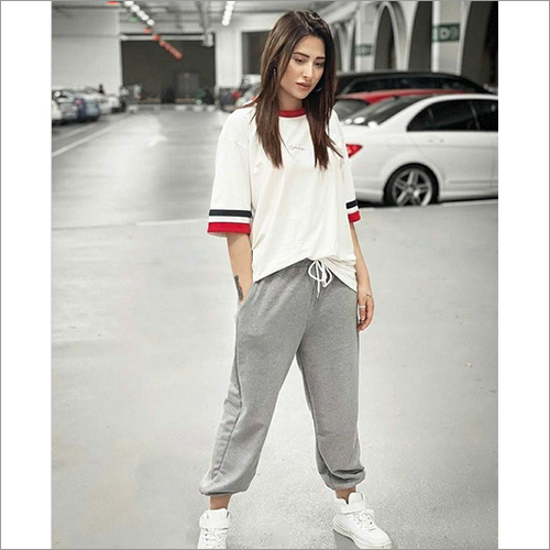 Ladies Loose Fit T-Shirt And Tracksuit