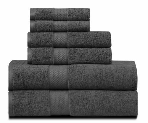 Plain Dyed Grey Family Towel Set