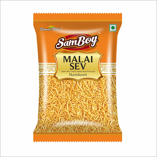 Malai Sev - Wheat Flour, 15x20cm, Yellow | Crispy, Savory, Delicious Snack