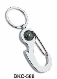 Compass Keychain With Metal Hook