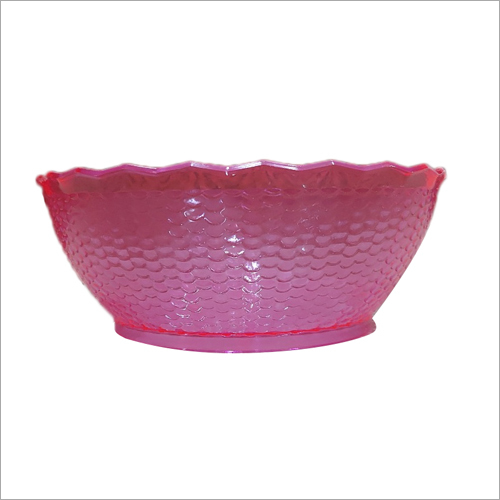 Crystal Pink Plastic Bowl