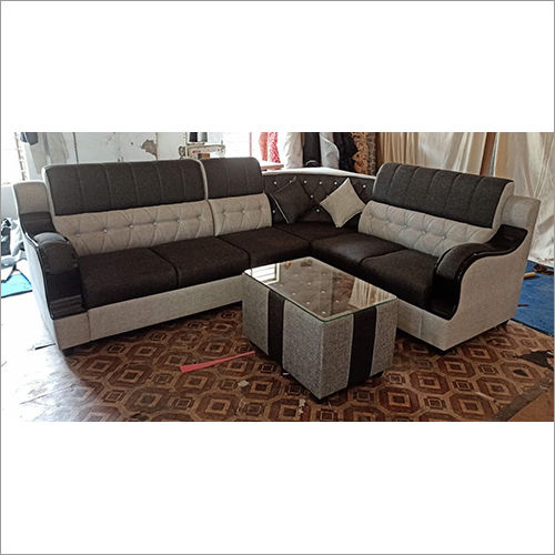 Brown White Combination 6 Seater Sofa