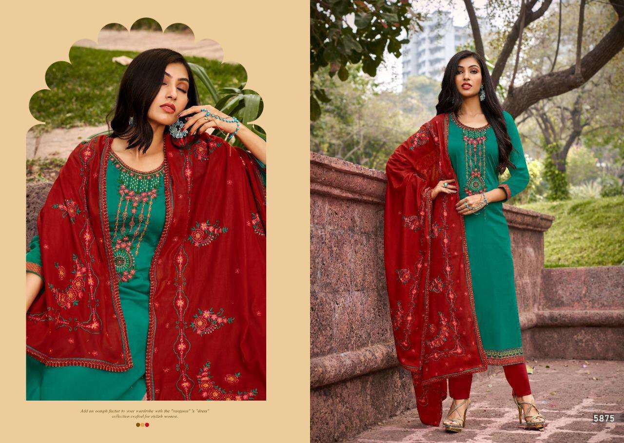 Kessi Zaraa Jam Silk With Embroidery Work Dress Material Catalog