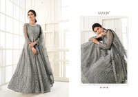 Aashirwad Creation Aarushi Butterfly Net Embroidered Designer Suit Catalog