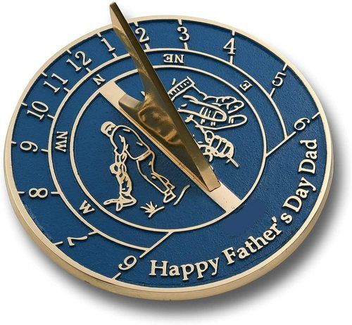 Brown And Blue Father'S Day Sundial Gift For Dad