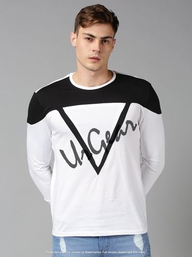 White Mens Full Sleeve T Shirts