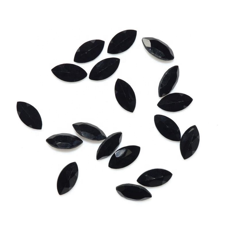 2.5x5mm Black Spinel Faceted Marquise Loose Gemstones