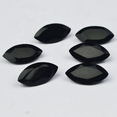 3x6mm Black Spinel Faceted Marquise Loose Gemstones