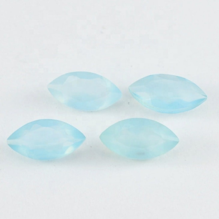 4x8mm Aqua Chalcedony Faceted Marquise Loose Gemstones