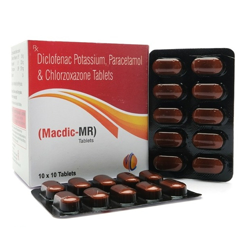Diclofenac Potassium 50mg +paracetamol 325mg+chlorzoxazone 250mg