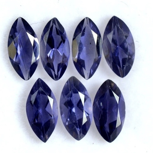 5x10mm Iolite Faceted Marquise Loose Gemstones