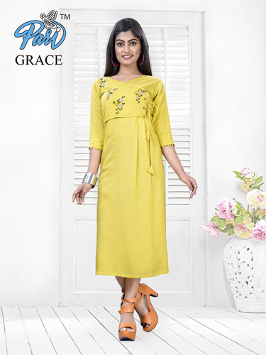 hand embroidery kurti