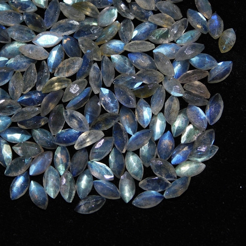 3x6mm Labradorite Faceted Marquise Loose Gemstones