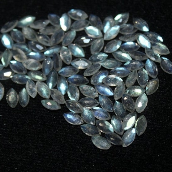 4x8mm Labradorite Faceted Marquise Loose Gemstones