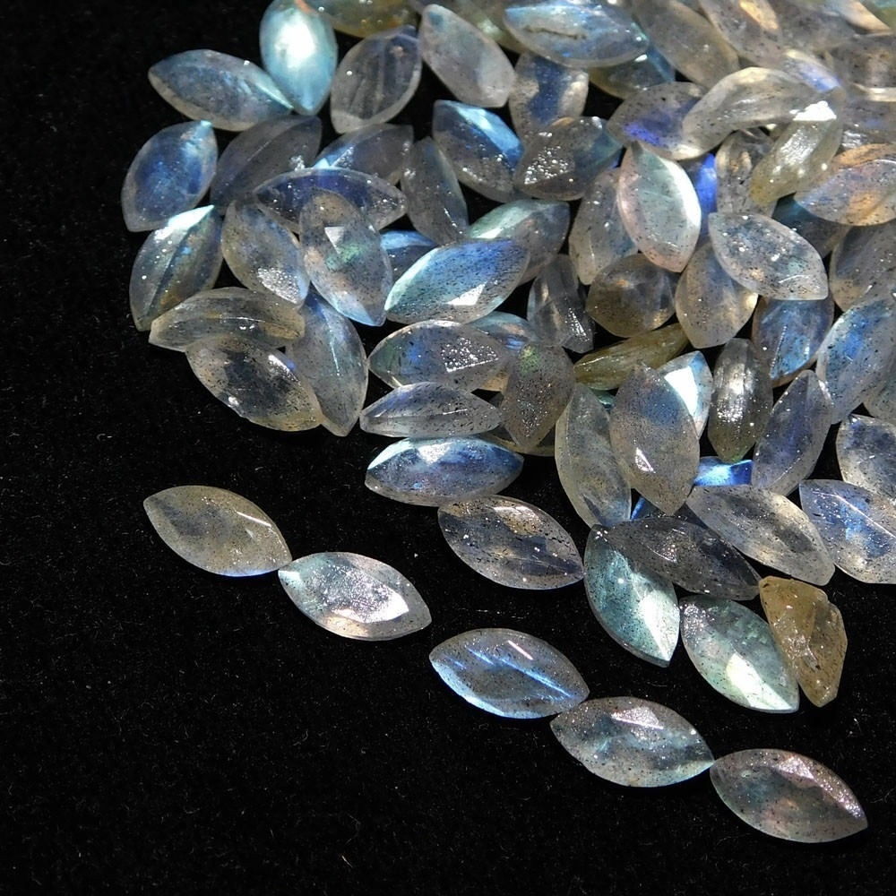 4x8mm Labradorite Faceted Marquise Loose Gemstones
