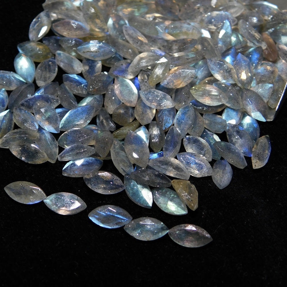 5x10mm Labradorite Faceted Marquise Loose Gemstones