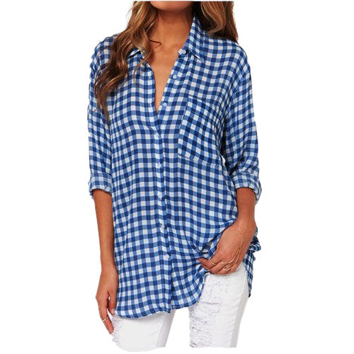 Soft Flannel Fabric Woven Ladies Top
