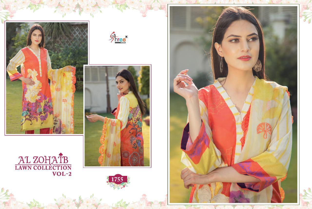 Shree Fabs Al Zohaib Lawn Collection Vol 2 Cotton Pakistani Suit Catalog