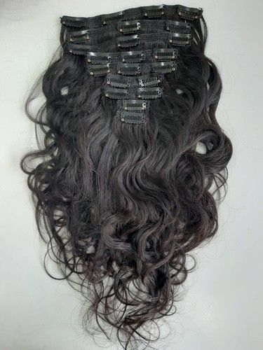 Natural Wavy Clip In Human Hair Extensions