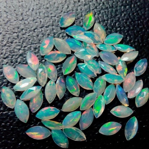 4x8mm Ethiopian Opal Faceted Marquise Loose Gemstones