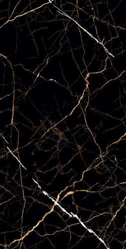 Non-slip Black Volcano 600x1200mm Super High Gloss Porcelain Tiles