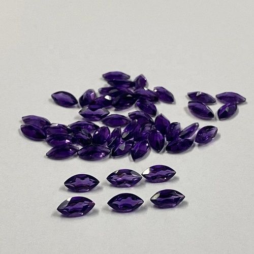 4x8mm African Amethyst Faceted Marquise Loose Gemstones