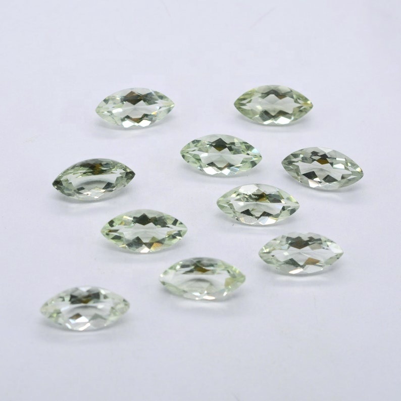 2x4mm Green Amethyst Faceted Marquise Loose Gemstones