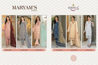 Shenyl Fab Maryams Gold Georgette With Embroidery Pakistani Suit Catalog
