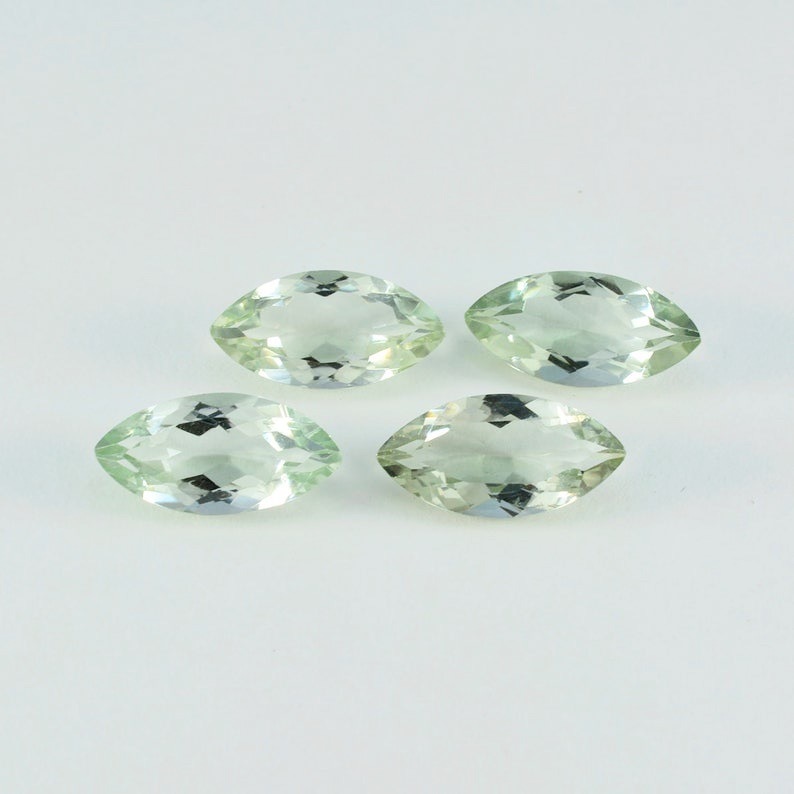 3x6mm Green Amethyst Faceted Marquise Loose Gemstones
