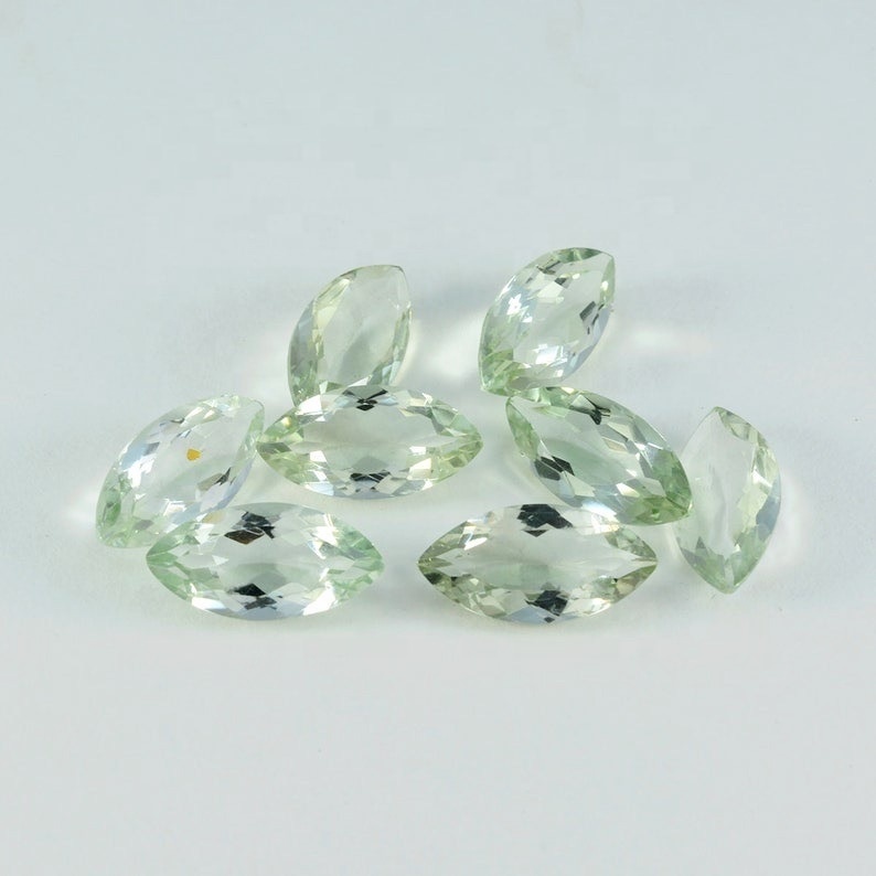 5x10mm Green Amethyst Faceted Marquise Loose Gemstones
