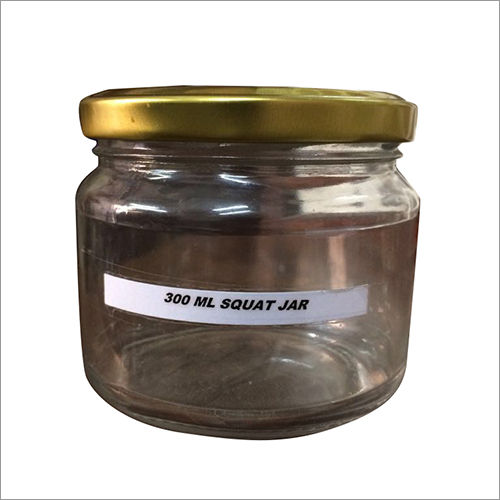 Amber 300 Ml Squat Glass Jar