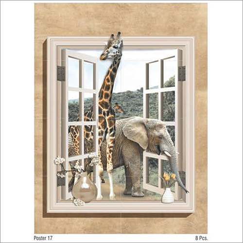 8 Pcs Matt Poster 3D Tiles