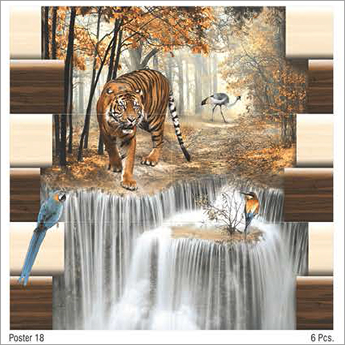 6 Pcs Matt Poster Forest Design Tiles