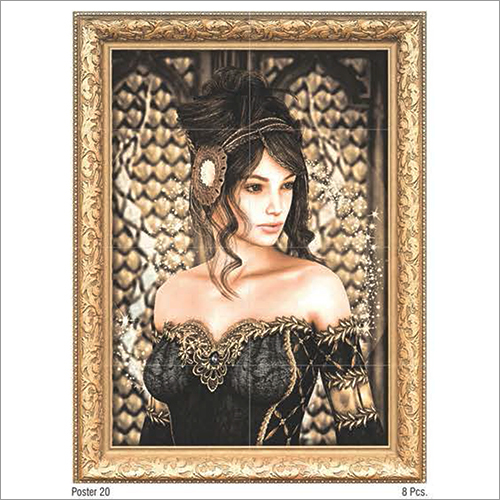 8 Pcs Matt Poster Design Tiles