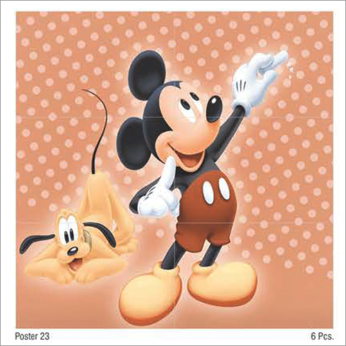 6 Pcs Matt Poster Mickey Mouse Tiles