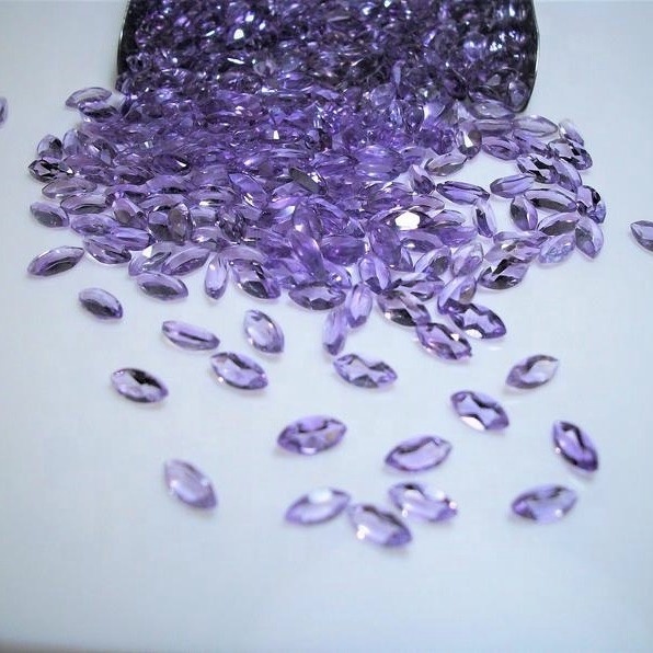 2x4mm Brazil Amethyst Faceted Marquise Loose Gemstones